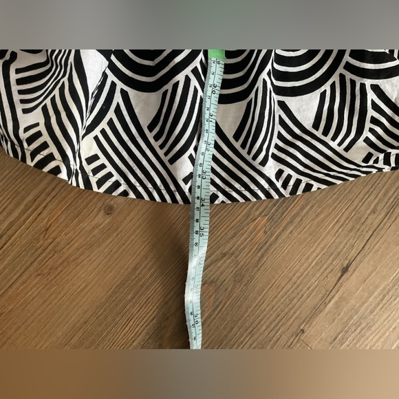 Patricia Nama dress geometric pattern designer black white mini babydoll - Picture 11 of 12